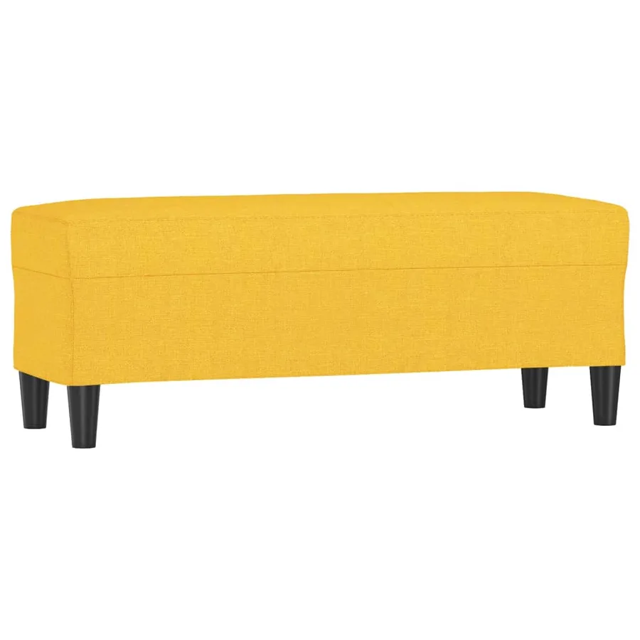 Banc Jaune clair 100x35x41 cm Tissu - 2
