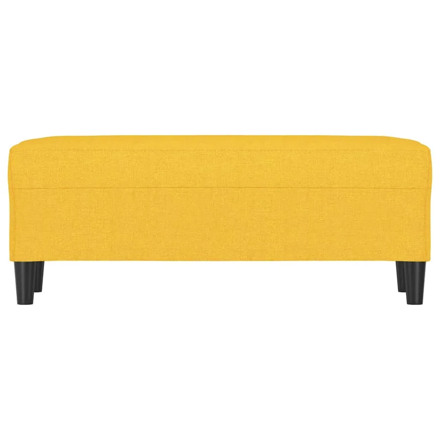 Banc Jaune clair 100x35x41 cm Tissu - 3