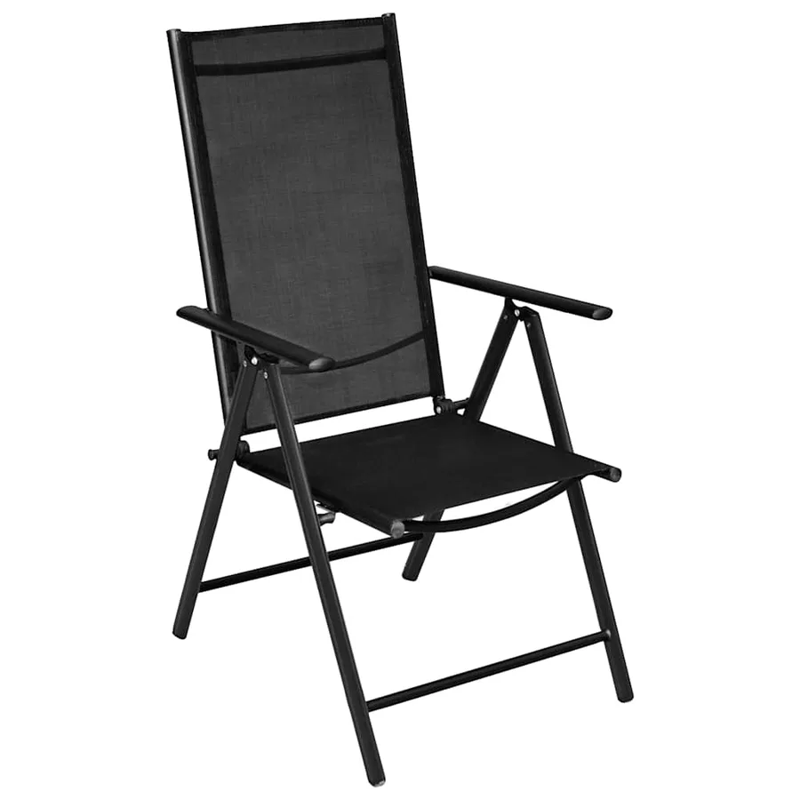 Ensemble à manger de jardin 5 pcs Aluminium Noir - 3