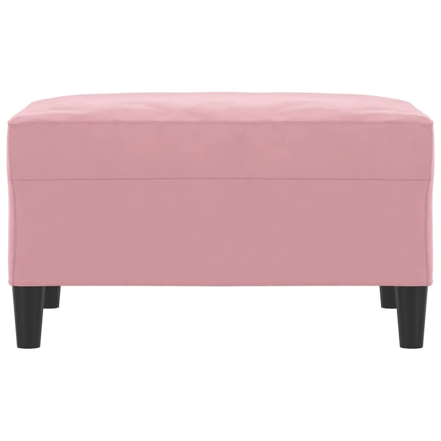Repose-pied Rose 70x55x41 cm Velours - 3
