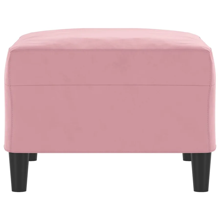 Repose-pied Rose 70x55x41 cm Velours - 4