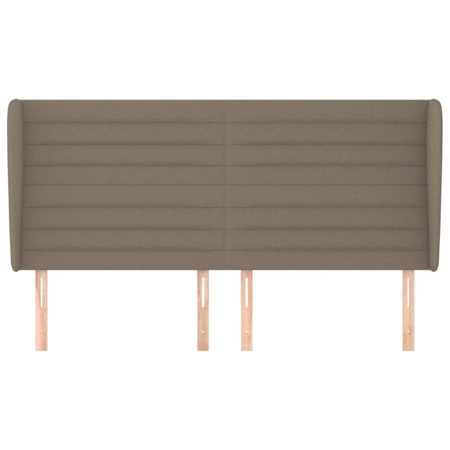 Tête de lit avec oreilles Taupe 203x23x118/128 cm Tissu - 3