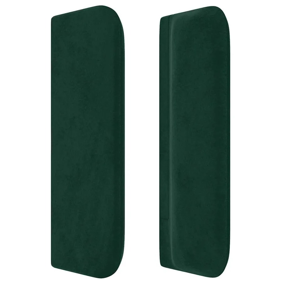 Tête de lit avec oreilles Vert foncé 163x16x78/88 cm Velours - 4