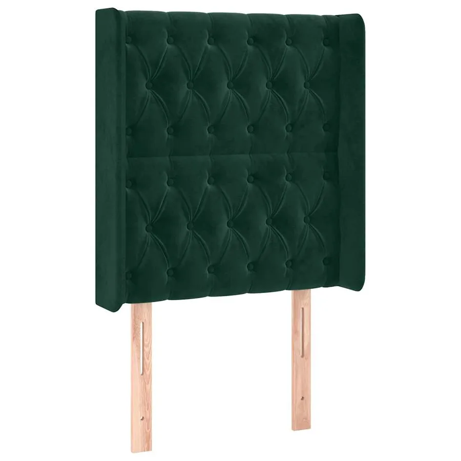 Sommier à lattes de lit matelas LED Vert foncé 80x200cm Velours - 7