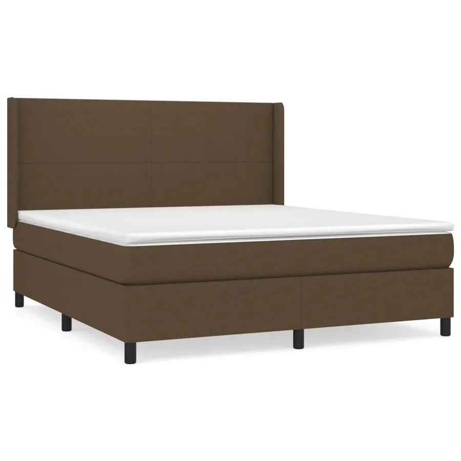 Sommier à lattes de lit avec matelas Marron foncé 180x200 cm - 2
