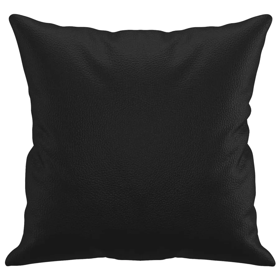 Coussins décoratifs lot de 2 Noir 40x40 cm Similicuir - 4