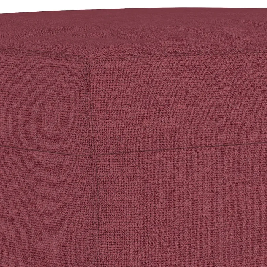 Ensemble de canapés 4 pcs avec coussins rouge bordeaux tissu - 10