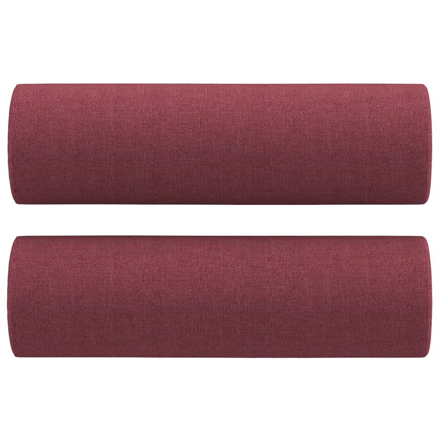 Ensemble de canapés 4 pcs avec coussins rouge bordeaux tissu - 7