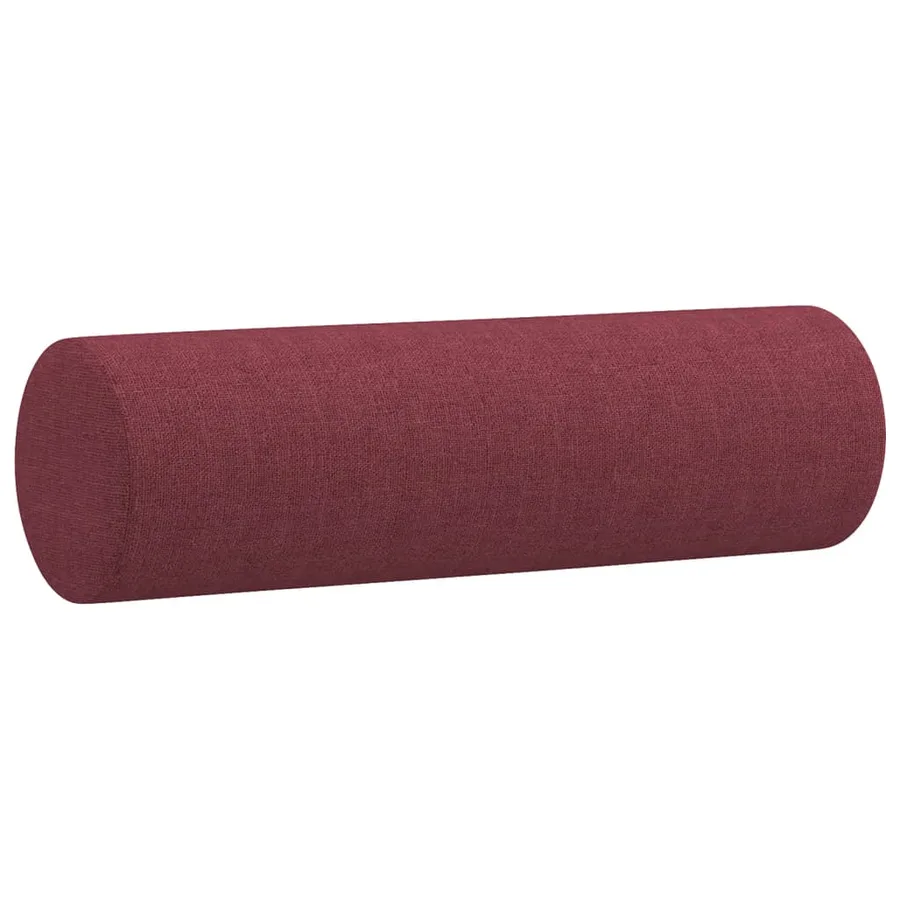 Ensemble de canapés 2 pcs avec coussins rouge bordeaux tissu - 6