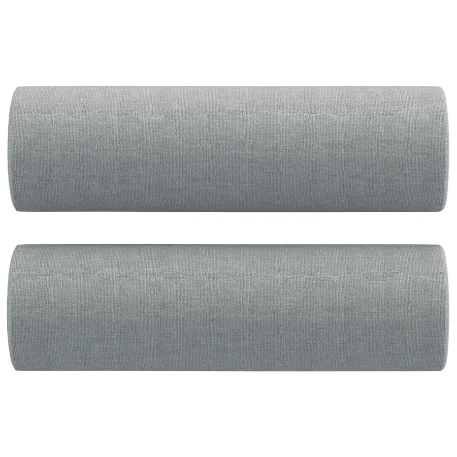 Ensemble de canapés 3 pcs coussins gris clair tissu - 6