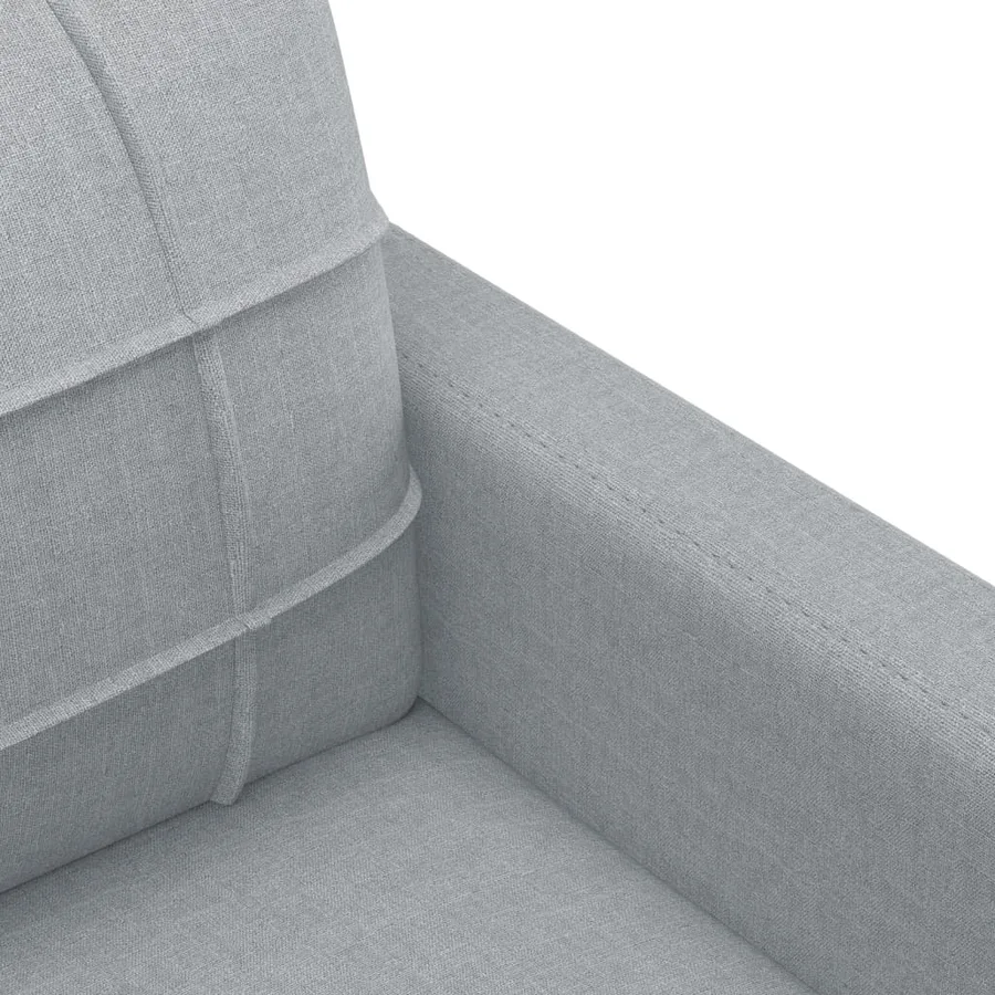 Ensemble de canapés 3 pcs coussins gris clair tissu - 8