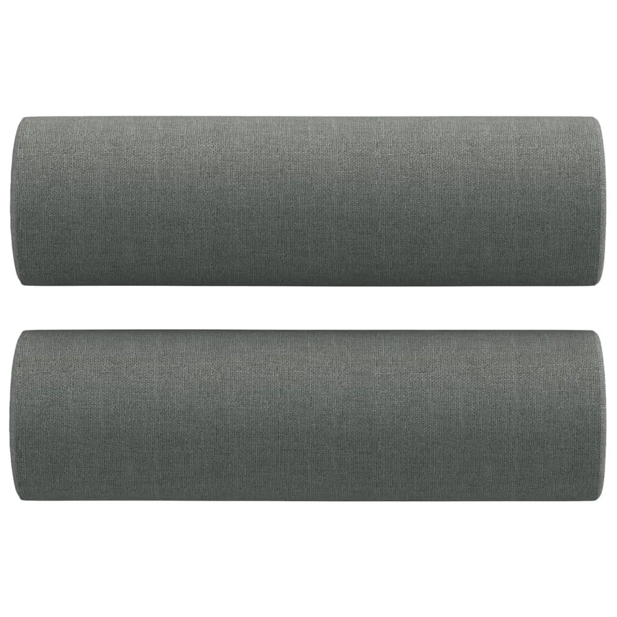 Ensemble de canapés 2 pcs coussins gris foncé tissu - 5