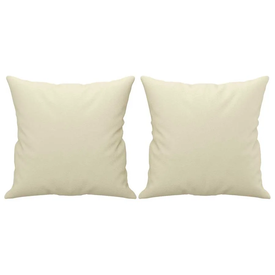 Ensemble de canapés 2 pcs avec coussins crème similicuir - 5