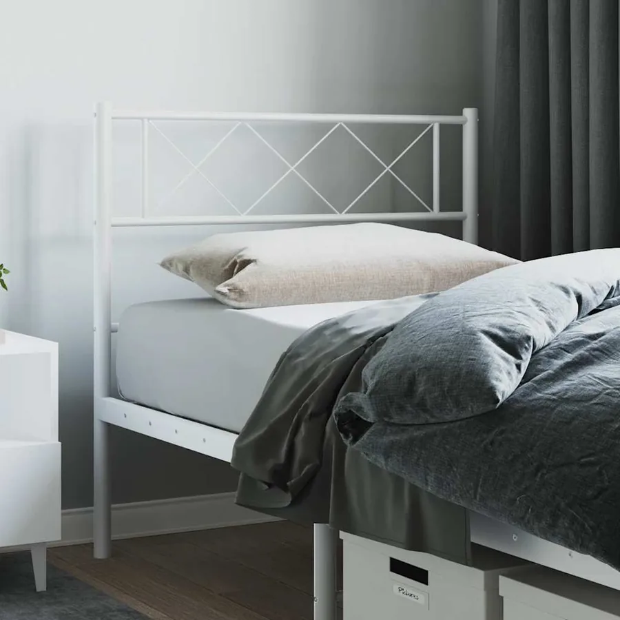 Tête de lit de remplacement métal blanc 75 cm