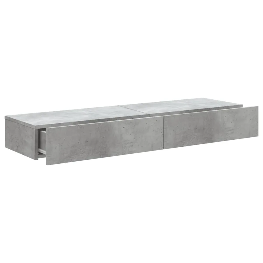 Meubles TV avec lumières LED 2 pcs gris béton 60x35x15,5 cm - 7