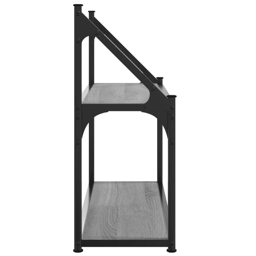 Étagère murale 2 niveaux sonoma gris 60x21x51 cm - 5