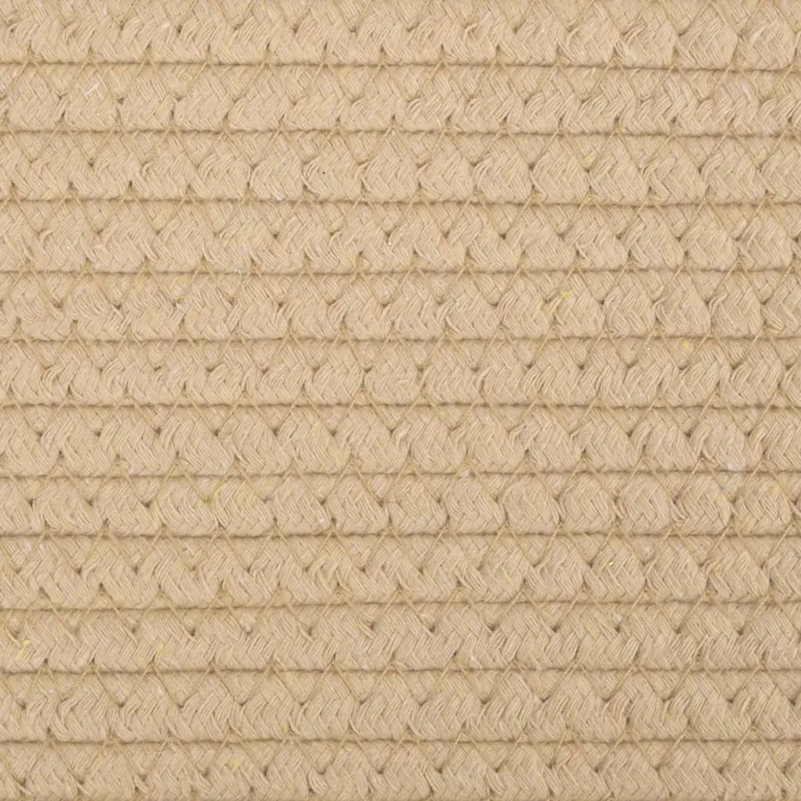 Panier de rangement beige et blanc Ø40x25 cm coton - 7