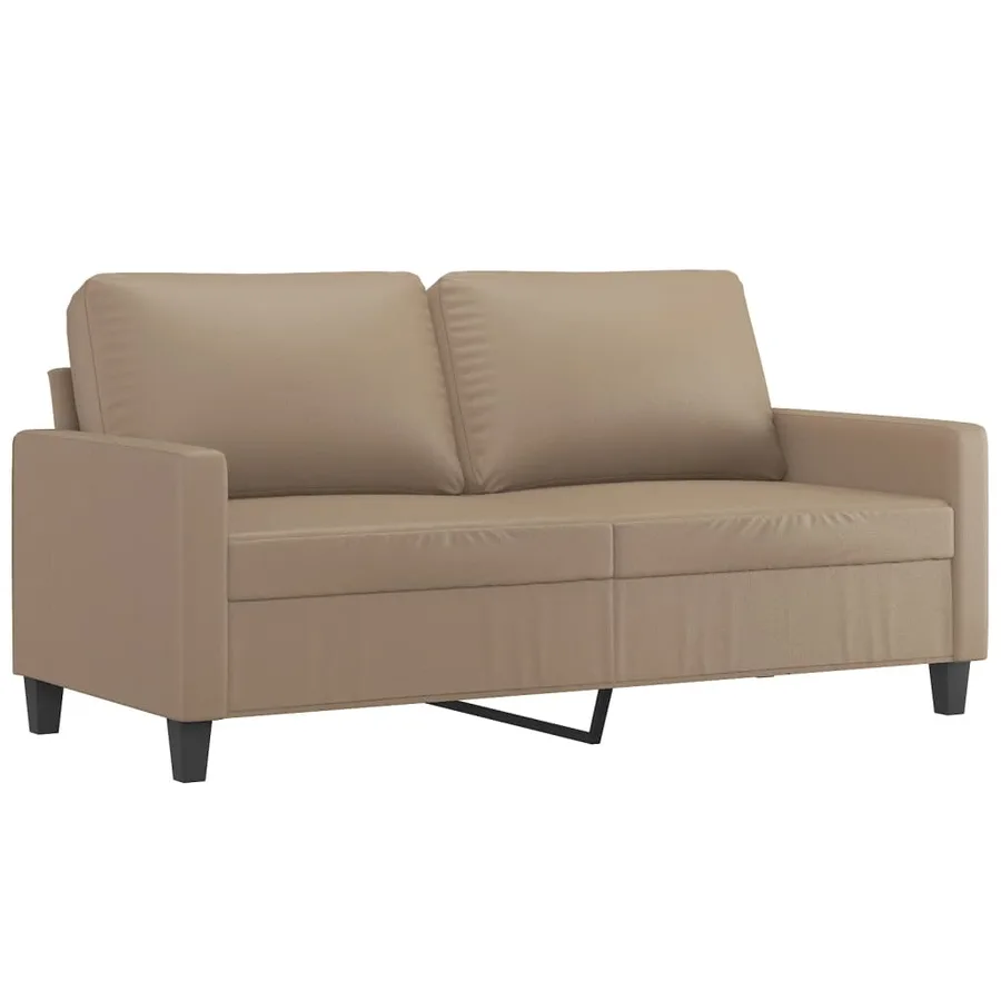 Ensemble de canapés 2 pcs avec coussins Cappuccino Similicuir - 4