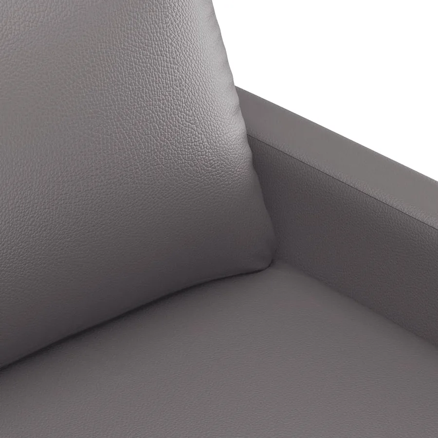 Fauteuil Gris 60 cm Similicuir - 6