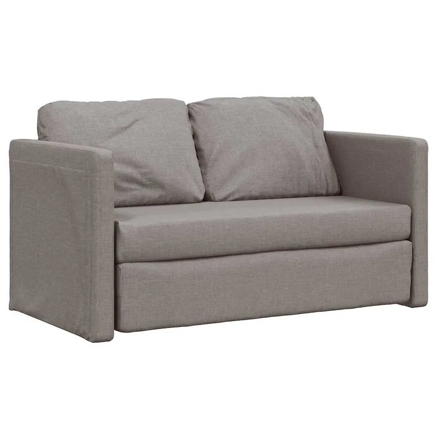 Canapé-lit 2 en 1 taupe 112x174x55 cm tissu - 2