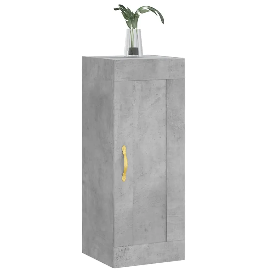 Armoire murale gris béton 34,5x34x90 cm bois d'ingénierie - 3