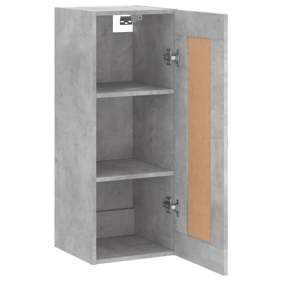 Armoire murale gris béton 34,5x34x90 cm bois d'ingénierie - 5