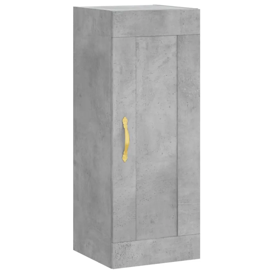 Buffet haut Gris béton 34,5x34x180 cm Bois d'ingénierie - 6