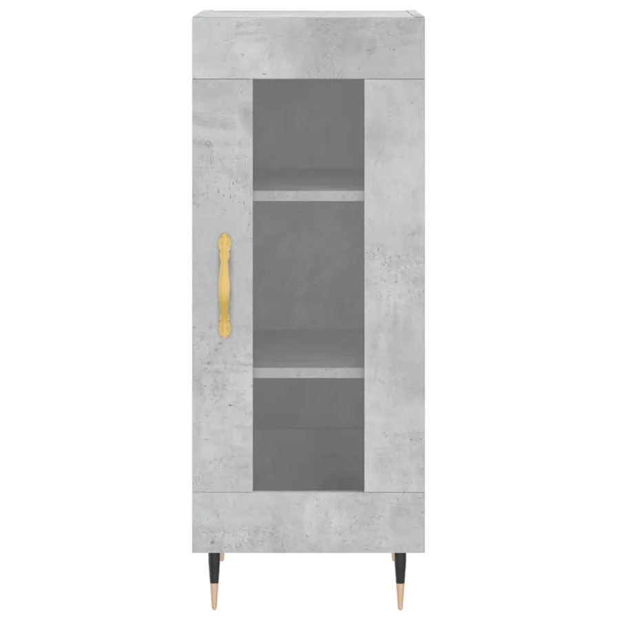 Buffet haut Gris béton 34,5x34x180 cm Bois d'ingénierie - 8