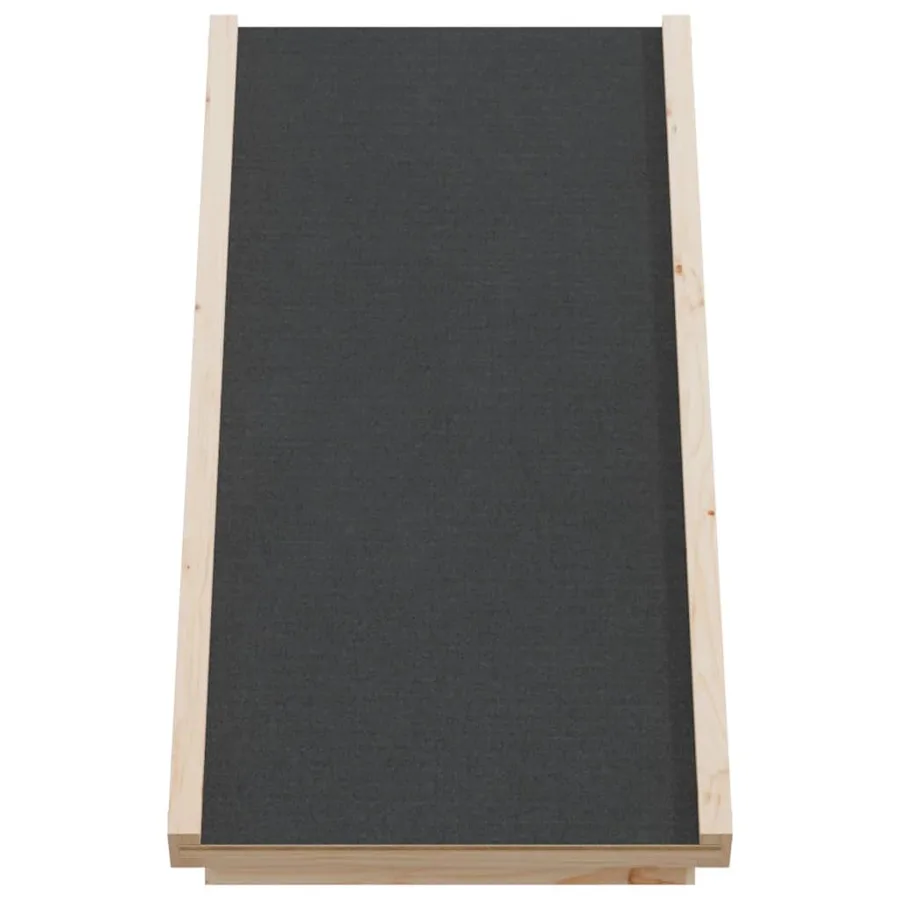 Rampe pour chiens gris 70x35 cm bois de sapin solide - 4