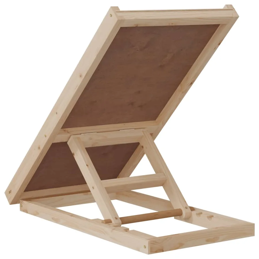 Rampe pour chiens gris 70x35 cm bois de sapin solide - 5