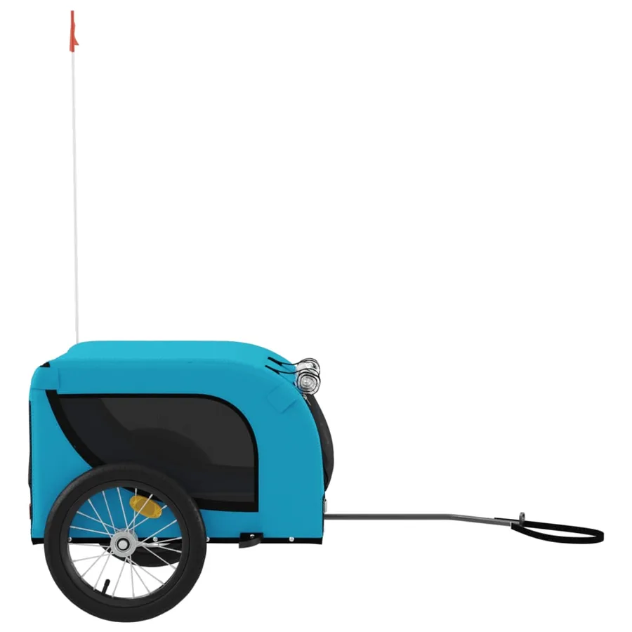 Remorque de vélo pour animaux de compagnie bleu et noir - 4