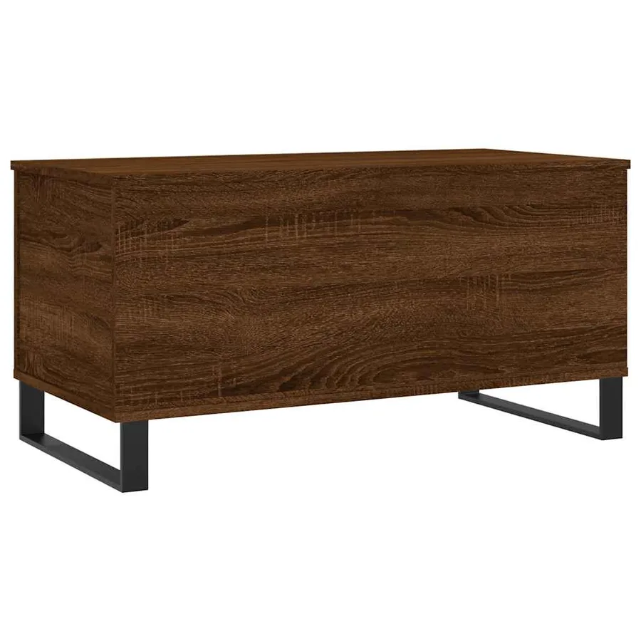 Table basse Chêne marron 90x44,5x45 cm Bois d'ingénierie - 5