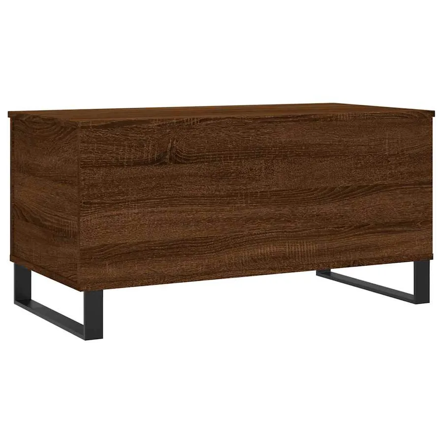 Table basse Chêne marron 90x44,5x45 cm Bois d'ingénierie - 8
