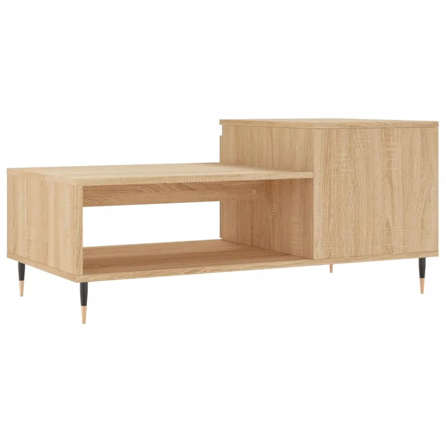 Table basse Chêne sonoma 100x50x45 cm Bois d'ingénierie - 8