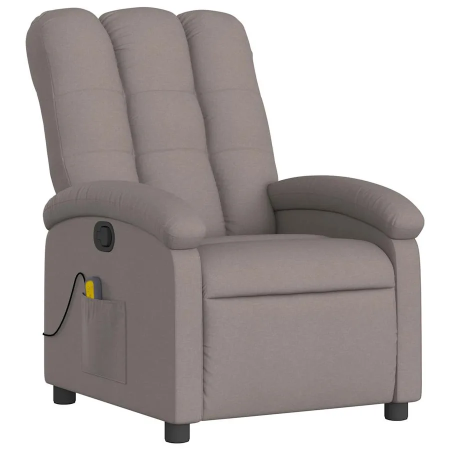 Fauteuil de massage inclinable Taupe Tissu - 3