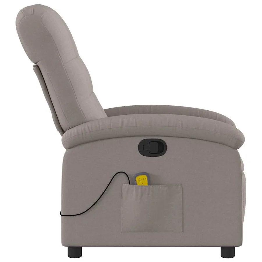 Fauteuil de massage inclinable Taupe Tissu - 5