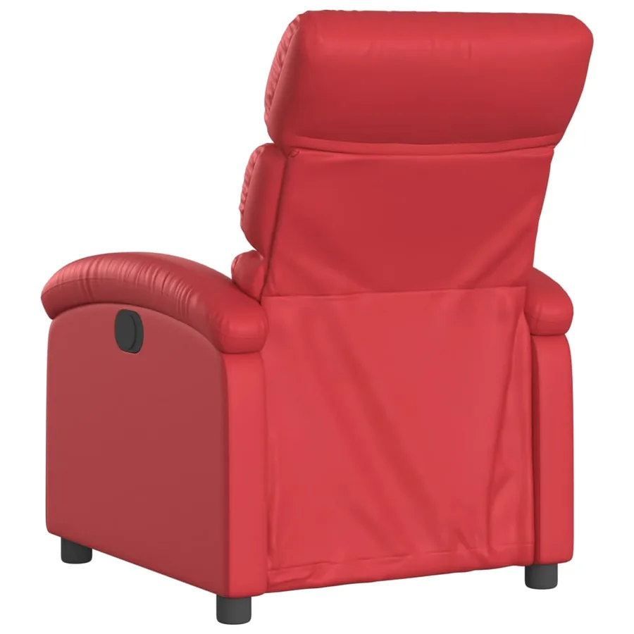 Fauteuil inclinable Rouge Similicuir - 5
