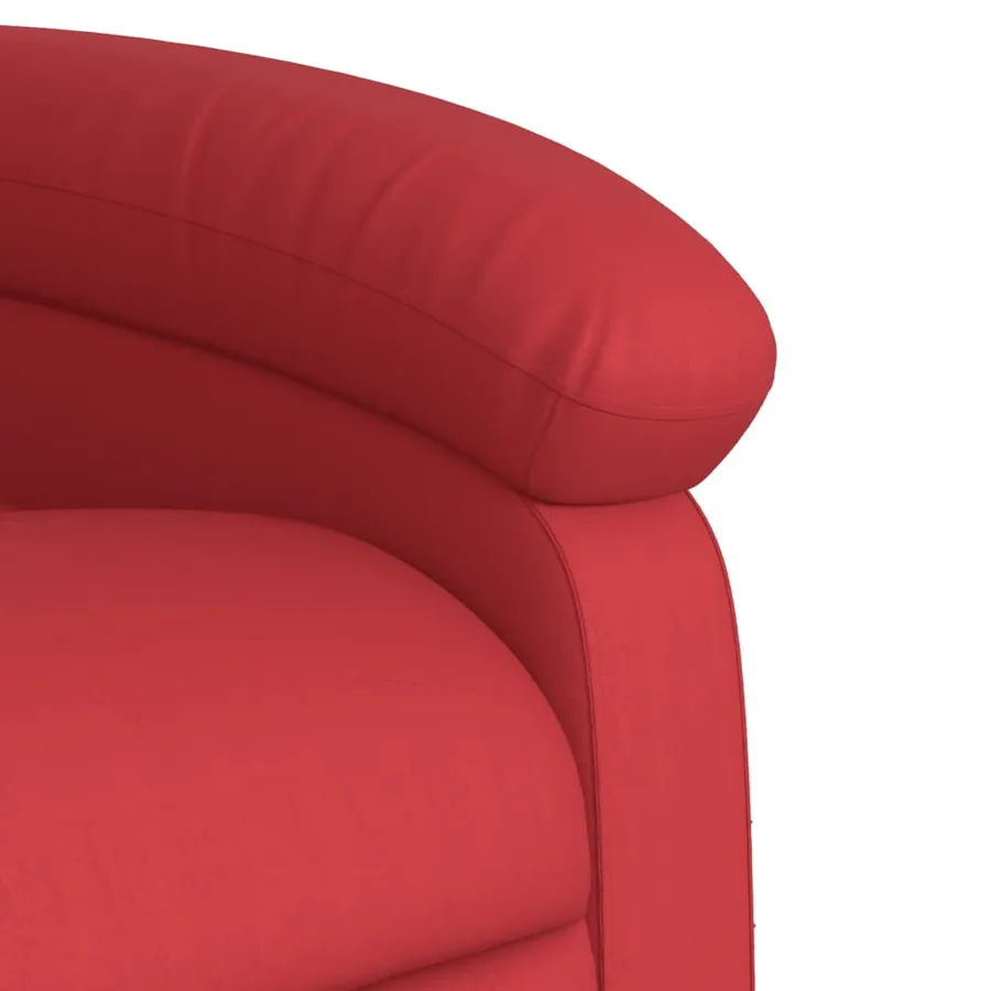 Fauteuil inclinable Rouge Similicuir - 8