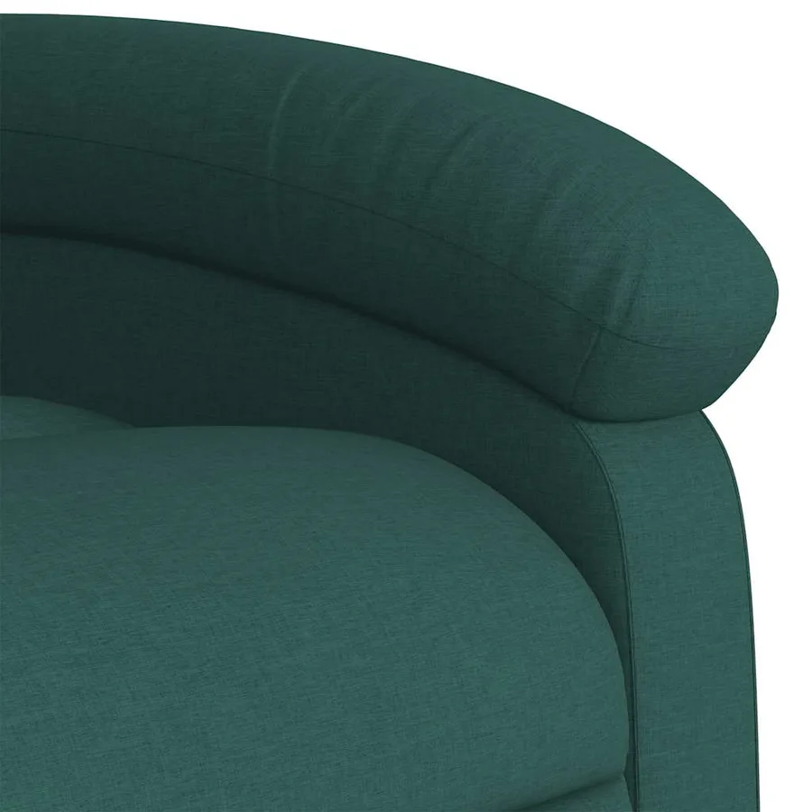 Fauteuil de massage inclinable Vert foncé Tissu - 10