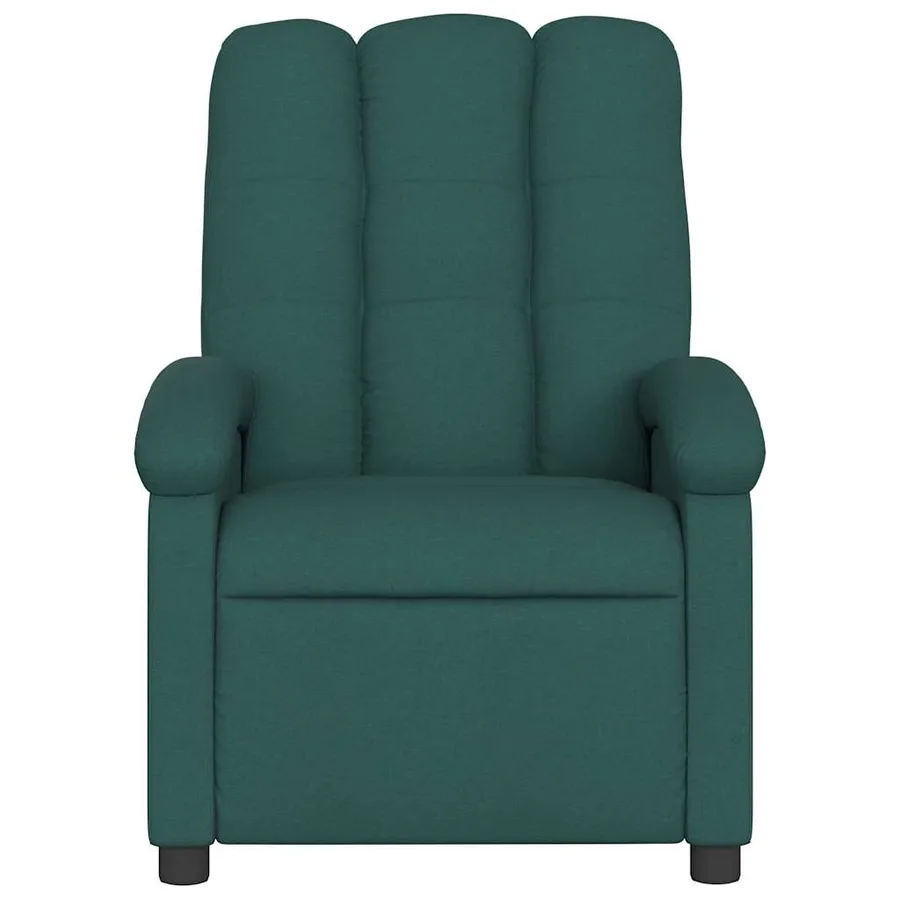 Fauteuil de massage inclinable Vert foncé Tissu - 5