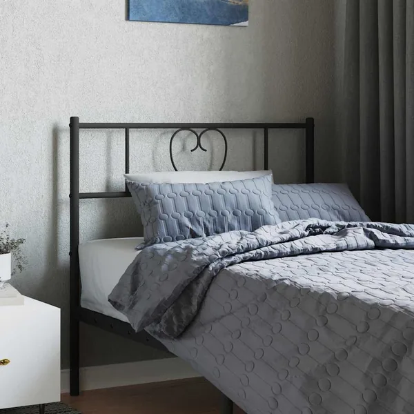Tête de lit de remplacement métal noir 100 cm