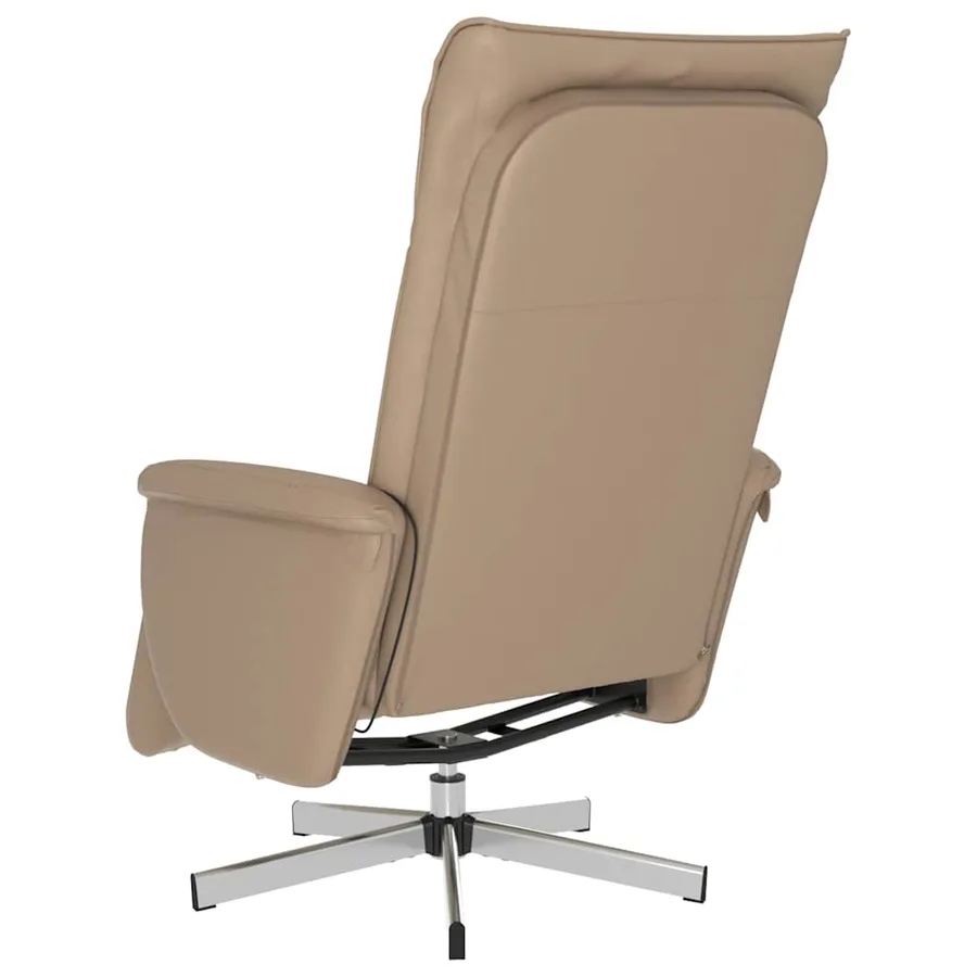 Fauteuil inclinable de massage repose-pieds cappuccino - 6
