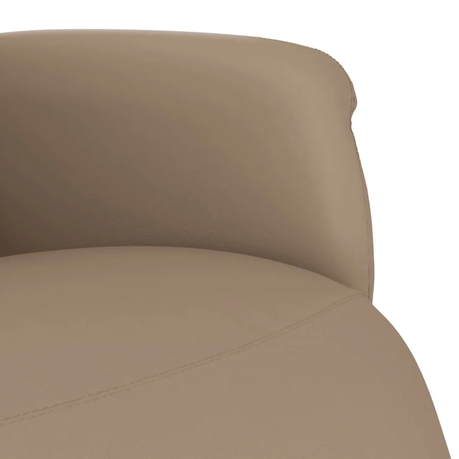 Fauteuil inclinable avec repose-pieds cappuccino similicuir - 7