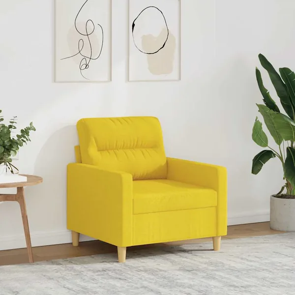 Fauteuil Jaune clair 60 cm Tissu