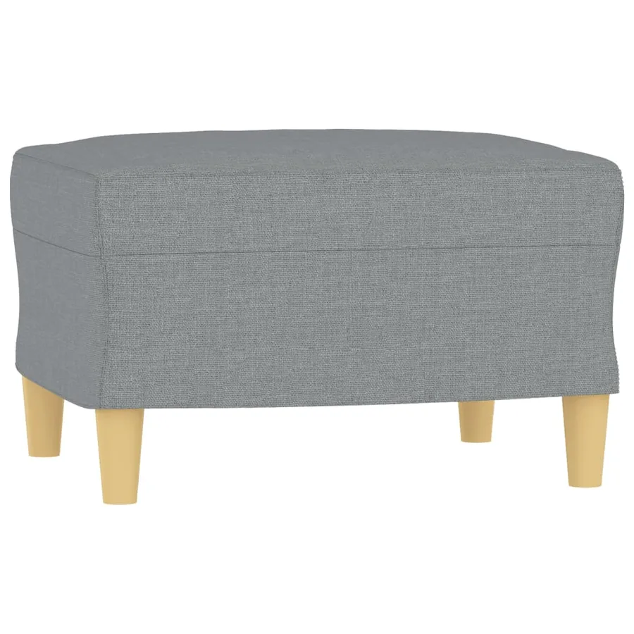 Fauteuil avec repose-pied Gris clair 60 cm Tissu - 5