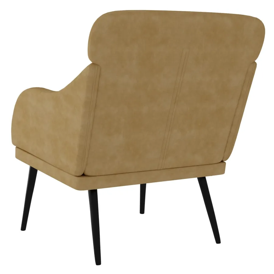 Fauteuil Marron 63x76x80 cm Velours - 5