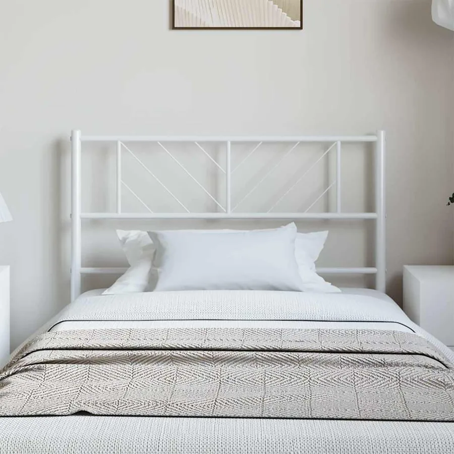 Tête de lit de remplacement métal blanc 100 cm