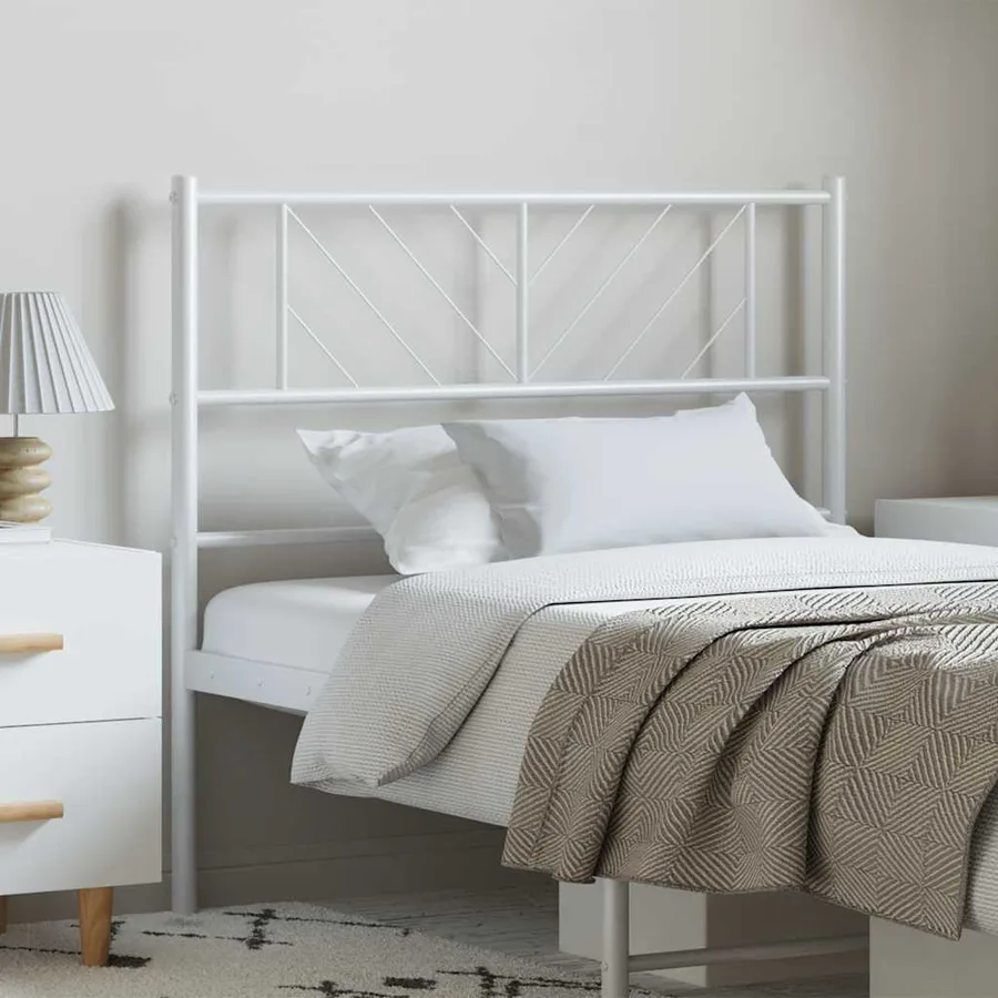 Tête de lit de remplacement métal blanc 100 cm - 3
