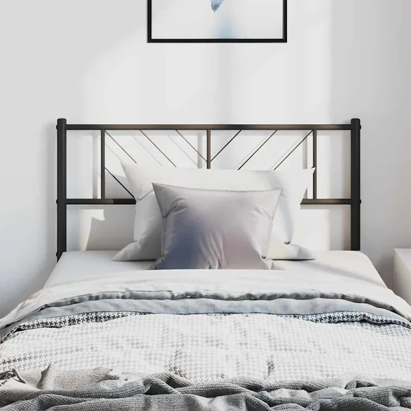 Tête de lit de remplacement métal noir 100 cm