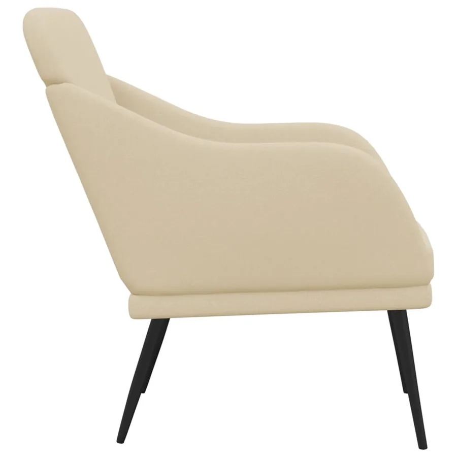 Fauteuil Crème 63x76x80 cm Tissu - 4